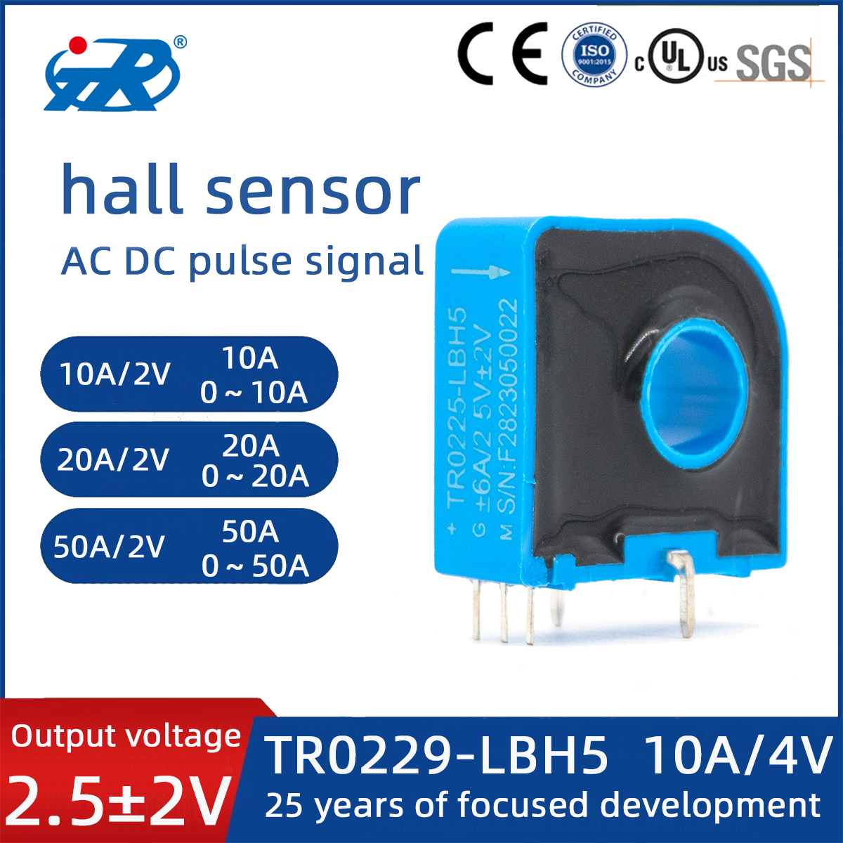 El sensor de corriente de efecto de circuito cerrado (balance magnético)