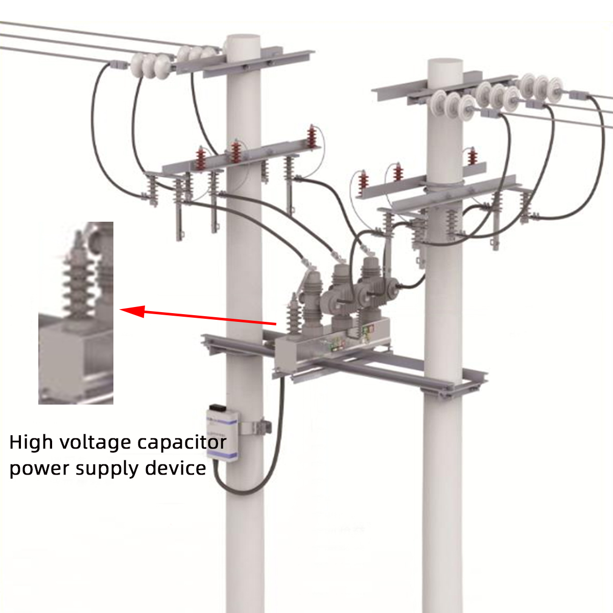 Dispositivo de toma de energía del condensador de alto voltaje