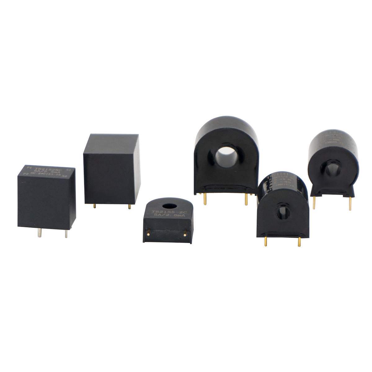 TR2155-2C Micro instrumento PCB transformador de corriente 1000:1 2000:1 2500:1 5A/2.5mA 20A/10mA 5mm transformador de corriente de apertura