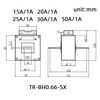 Transformadores de corriente de bajo voltaje TR-BH0.66-SX para medición y protección 15A/1V 5VA Clase1.0