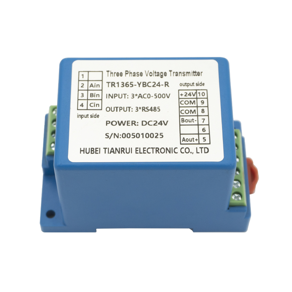Transductor de voltaje trifásico Transmisor de voltaje del sensor de potencia RS485